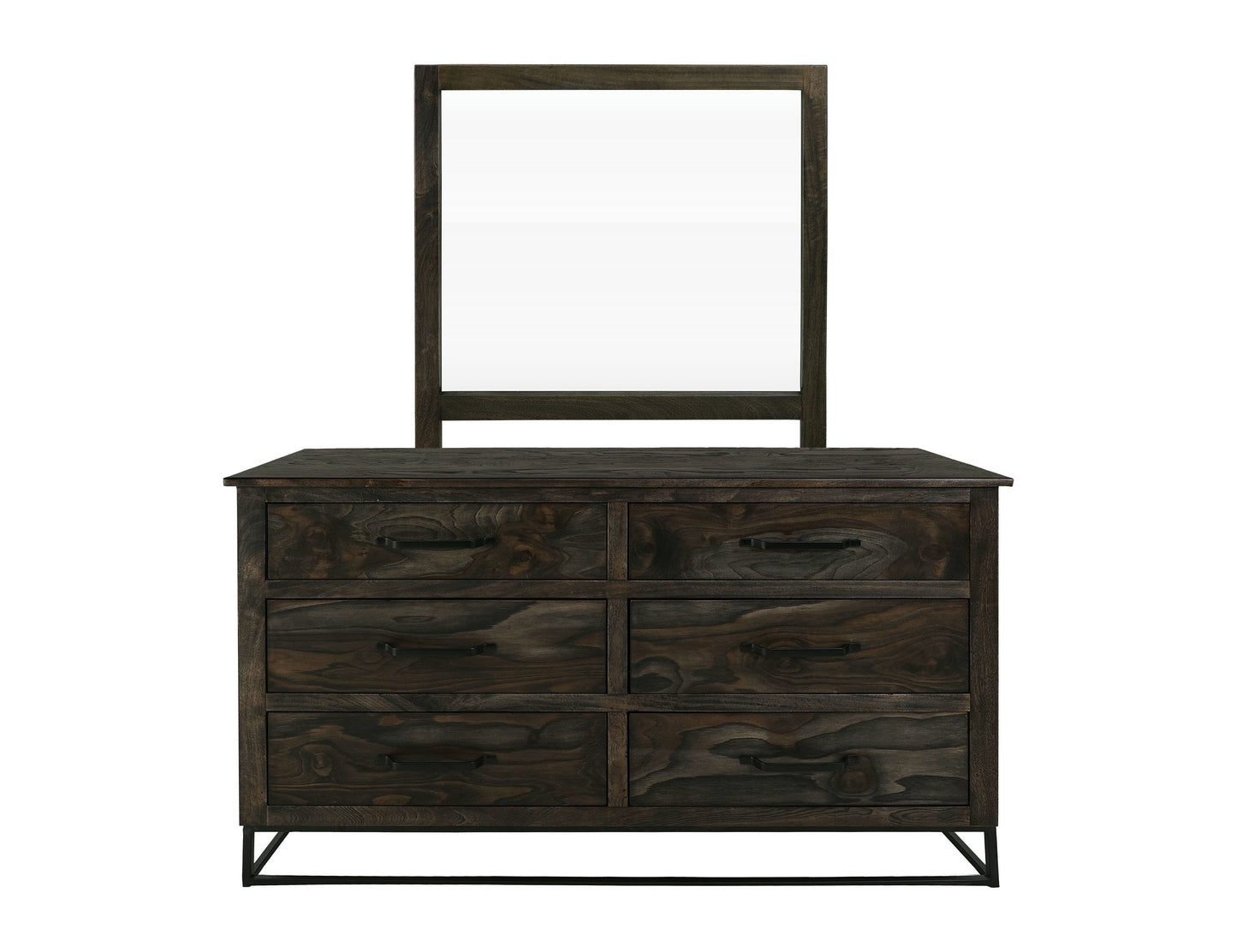 Dark Teak - Mirror - Oil Black