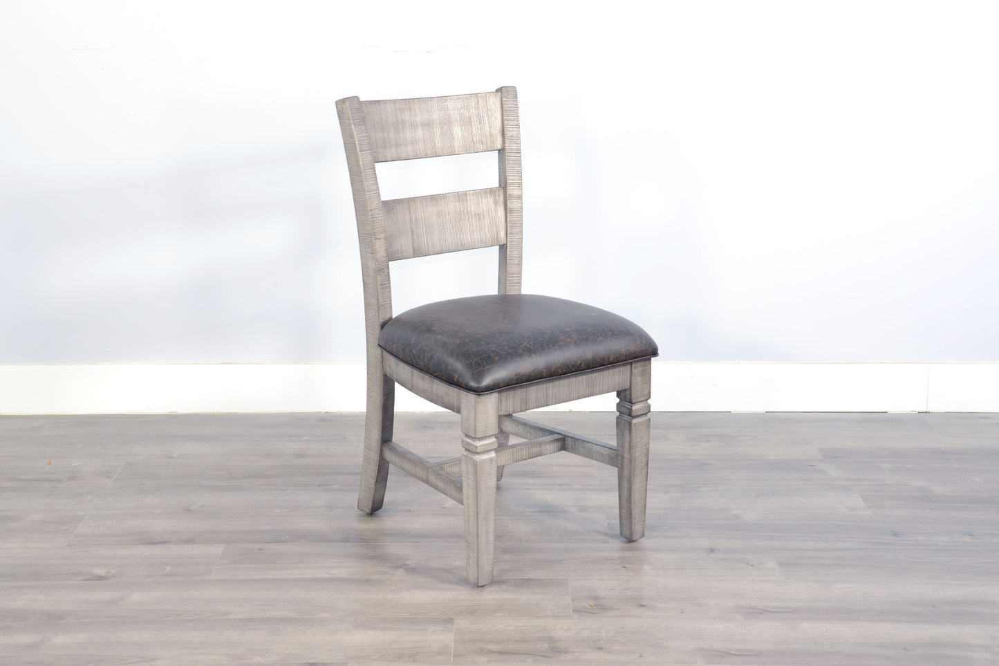 Homestead Hills - Ladderback Dining Chair (Set of 2) - Tobacco Leaf / Alpine Gray