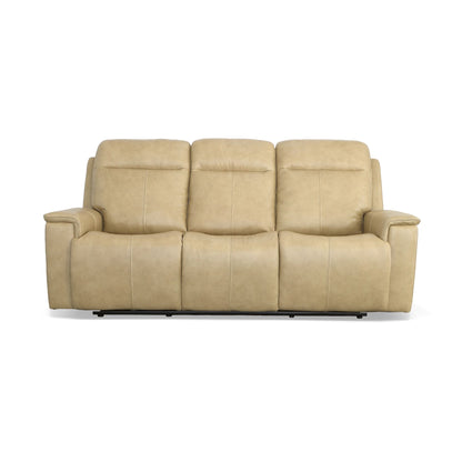 Odell - Power Reclining Sofa With Power Headrests & Lumbar - Stone
