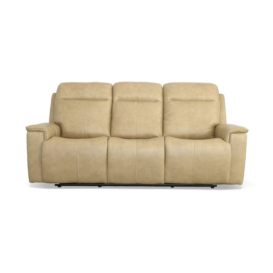 Odell - Power Reclining Sofa With Power Headrests & Lumbar - Stone