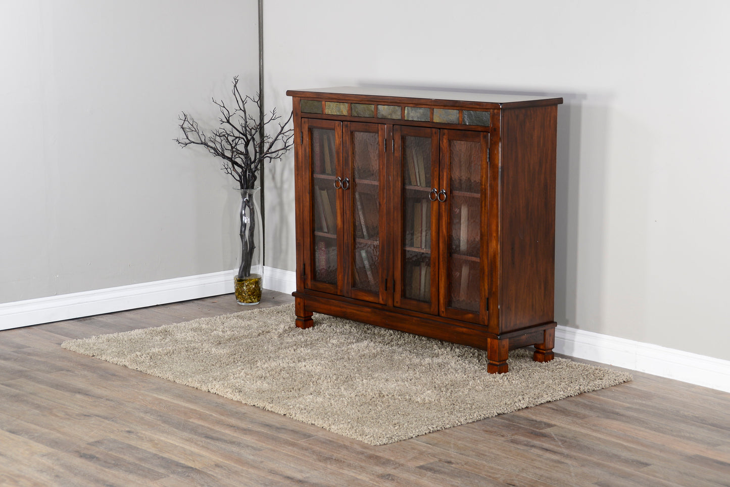 Santa Fe - Traditional Wood Bookcase - Dark Chocolate