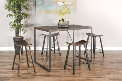 Homestead - Counter Metal Saddle Stool (Set of 2) - Tobacco Leaf