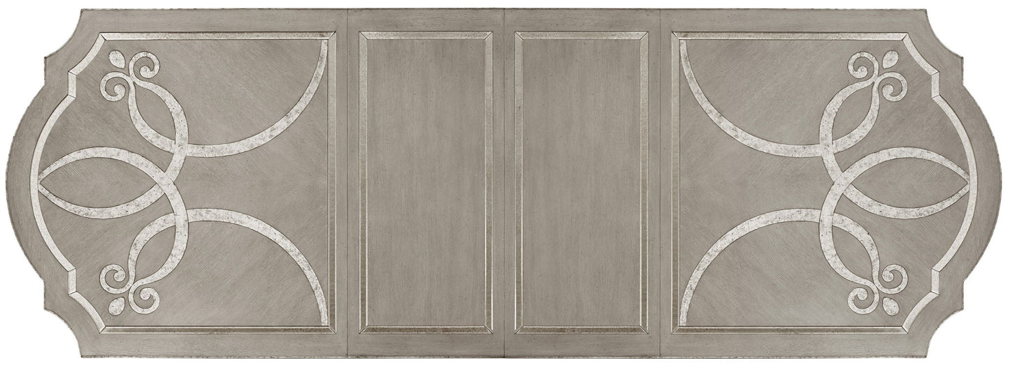 Sanctuary - Rectangle Dining Table With 2-20" Leaves - Pearl Silver