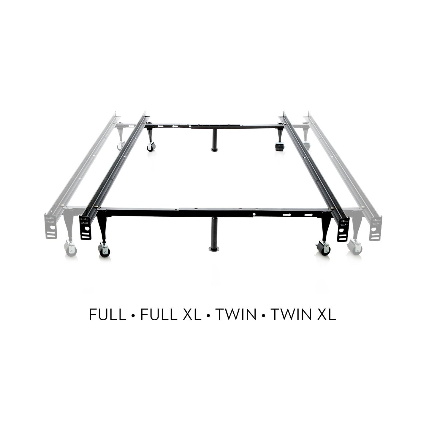 Twin / Full Adjustable Bed Frame - Glides