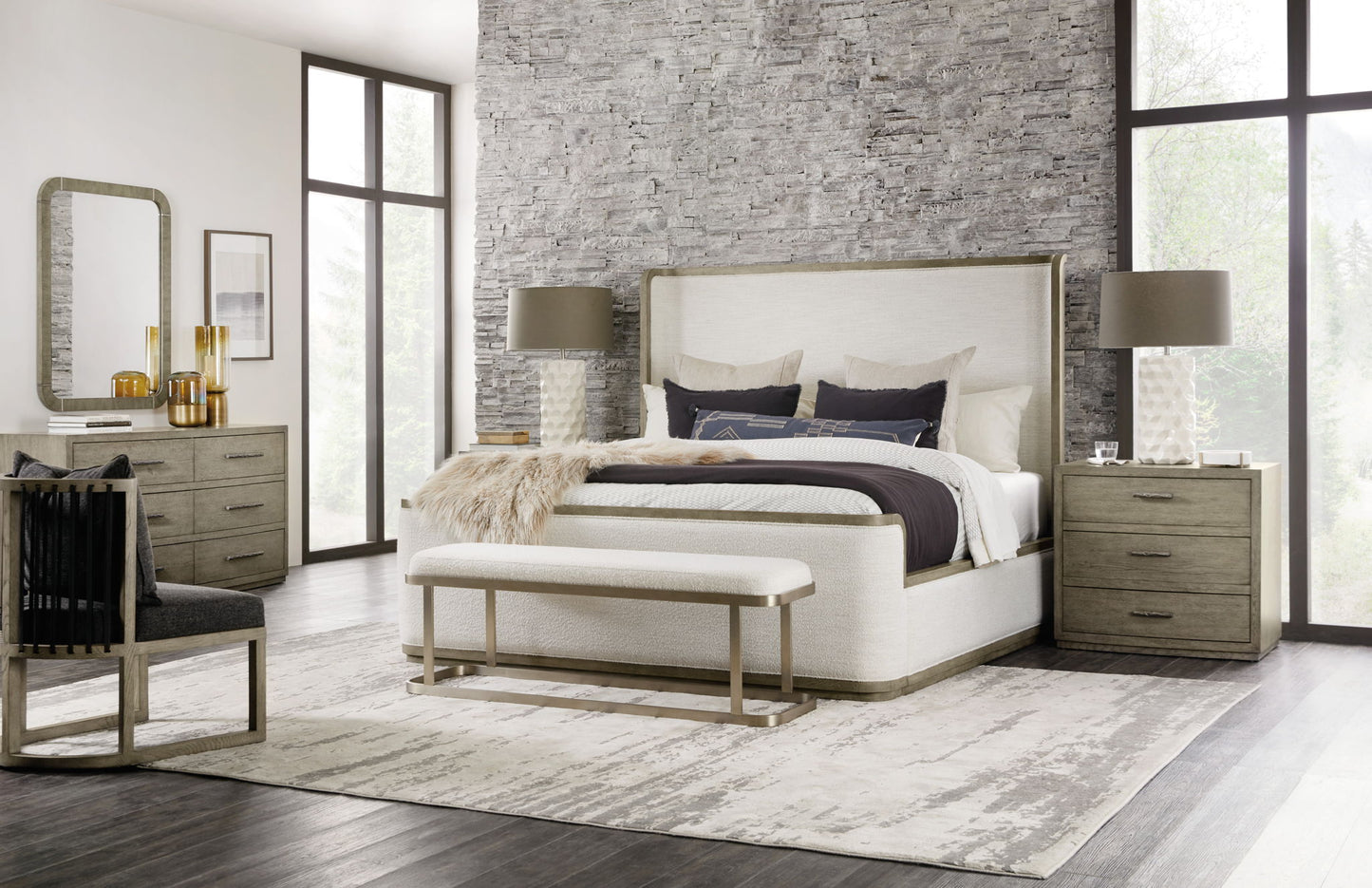 Linville Falls - Ashford 3-Drawer Nightstand - Gray