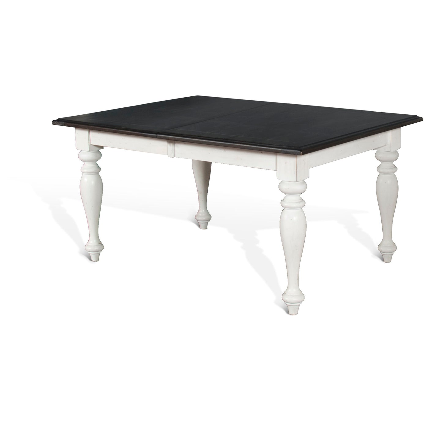 Carriage House - Rectangular Dining Table With Extensions - Cottage White / Europen Dark