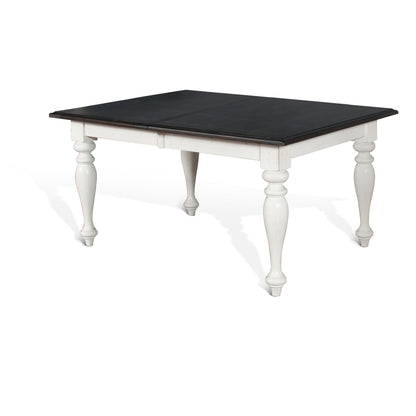 Carriage House - Rectangular Dining Table With Extensions - Cottage White / Europen Dark