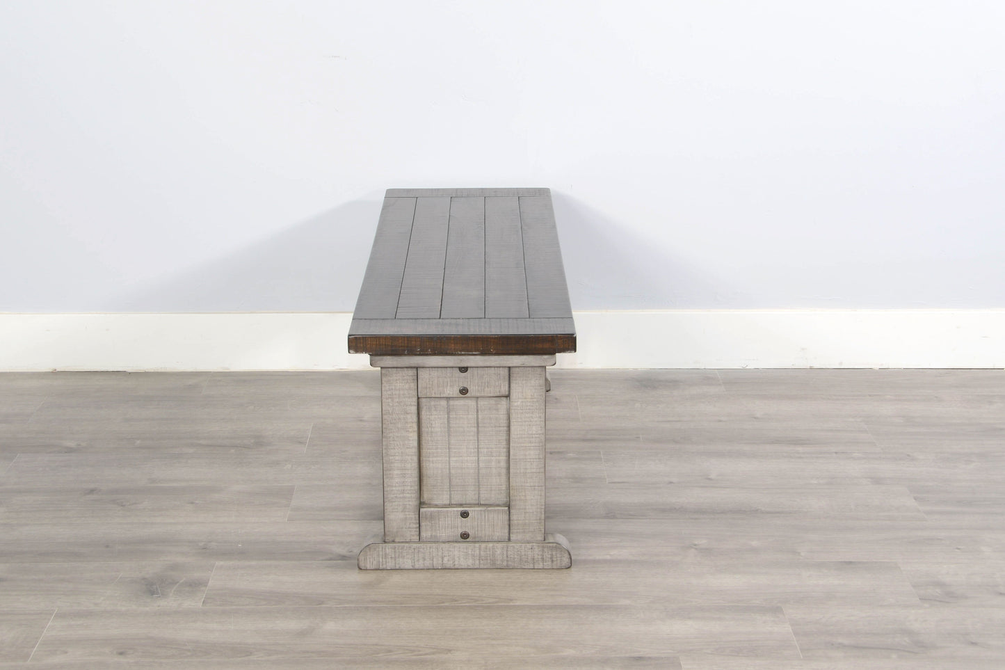 Homestead Hills - Wood Side Bench - Tobacco Leaf / Alpine Gray
