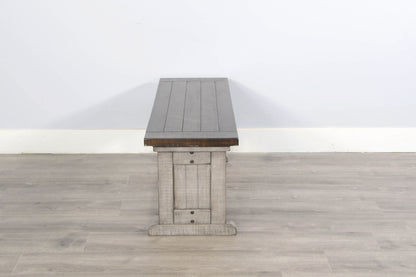 Homestead Hills - Wood Side Bench - Tobacco Leaf / Alpine Gray