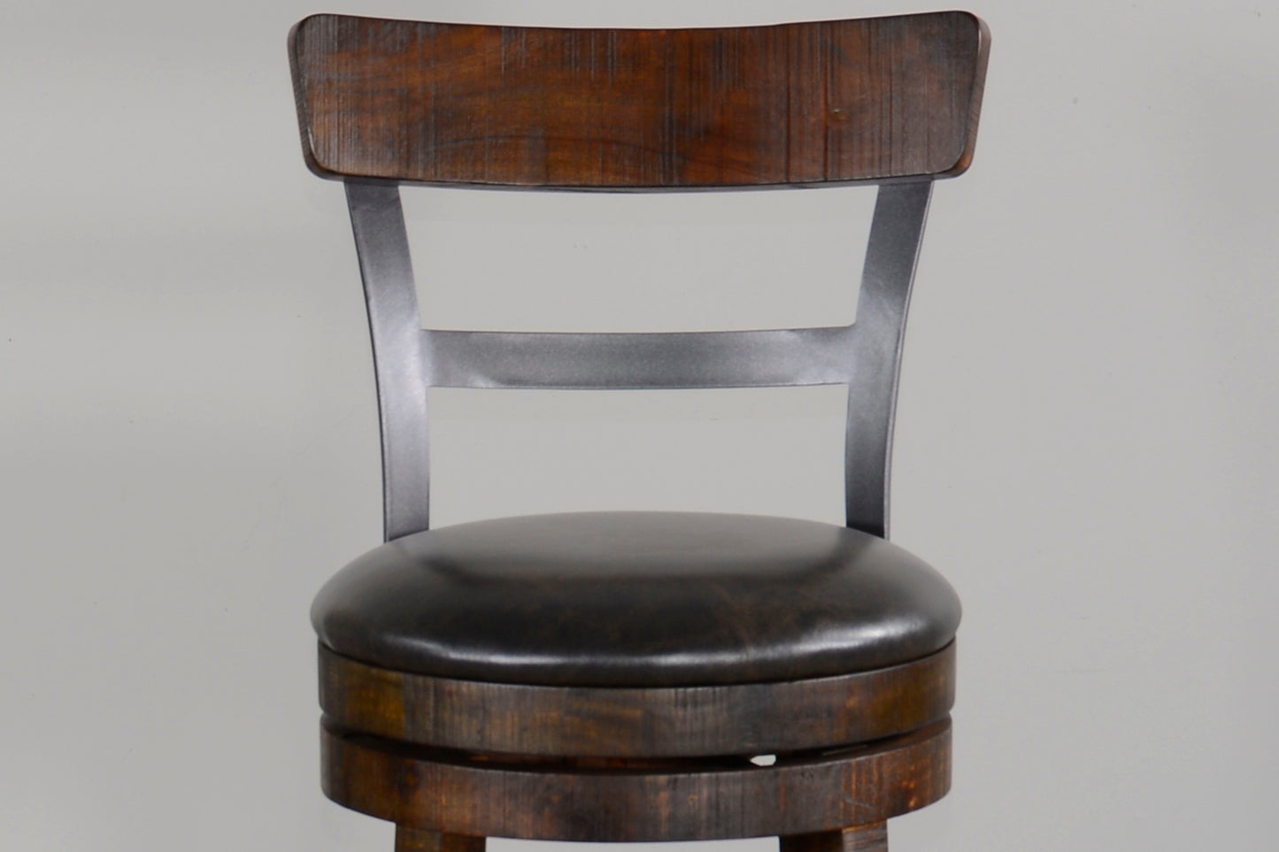 Homestead - Bar Bartool With Back & Swivel, Cushion Seat (Set of 2) - Tobacco Leaf