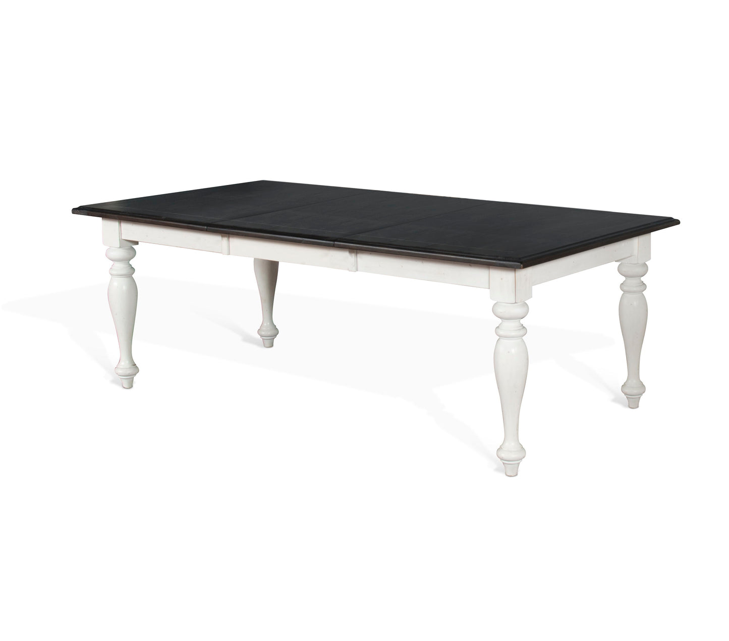 Carriage House - Rectangular Dining Table With Extensions - Cottage White / Europen Dark
