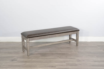 Homestead Hills - Cushioned Bench - Tobacco Leaf / Alpine Gray