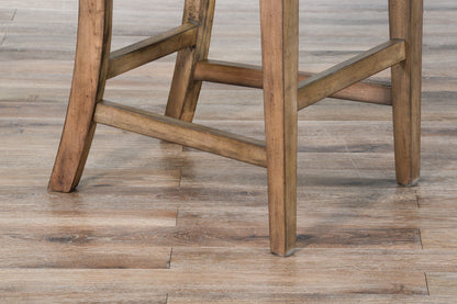 Doe Valley - Bar Ladderback Barstool, Cushion Seat (Set of 2) - Buckskin