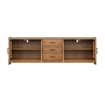 Lincoln - Large Entertainment Base - Warm Walnut