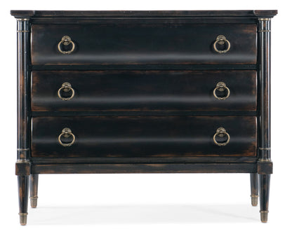 Charleston - Three Drawer Chest, Armoire Base - Black