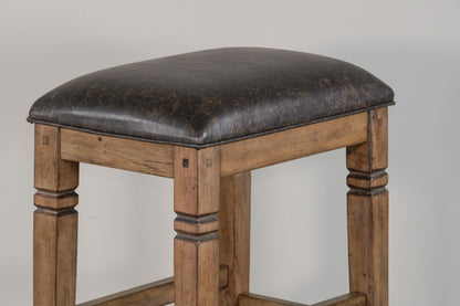 Doe Valley - Backless Stool With Cushion Seat (Set of 2) - Buckskin