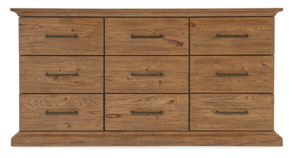 Big Sky - 9-Drawer Dresser - Light Brown
