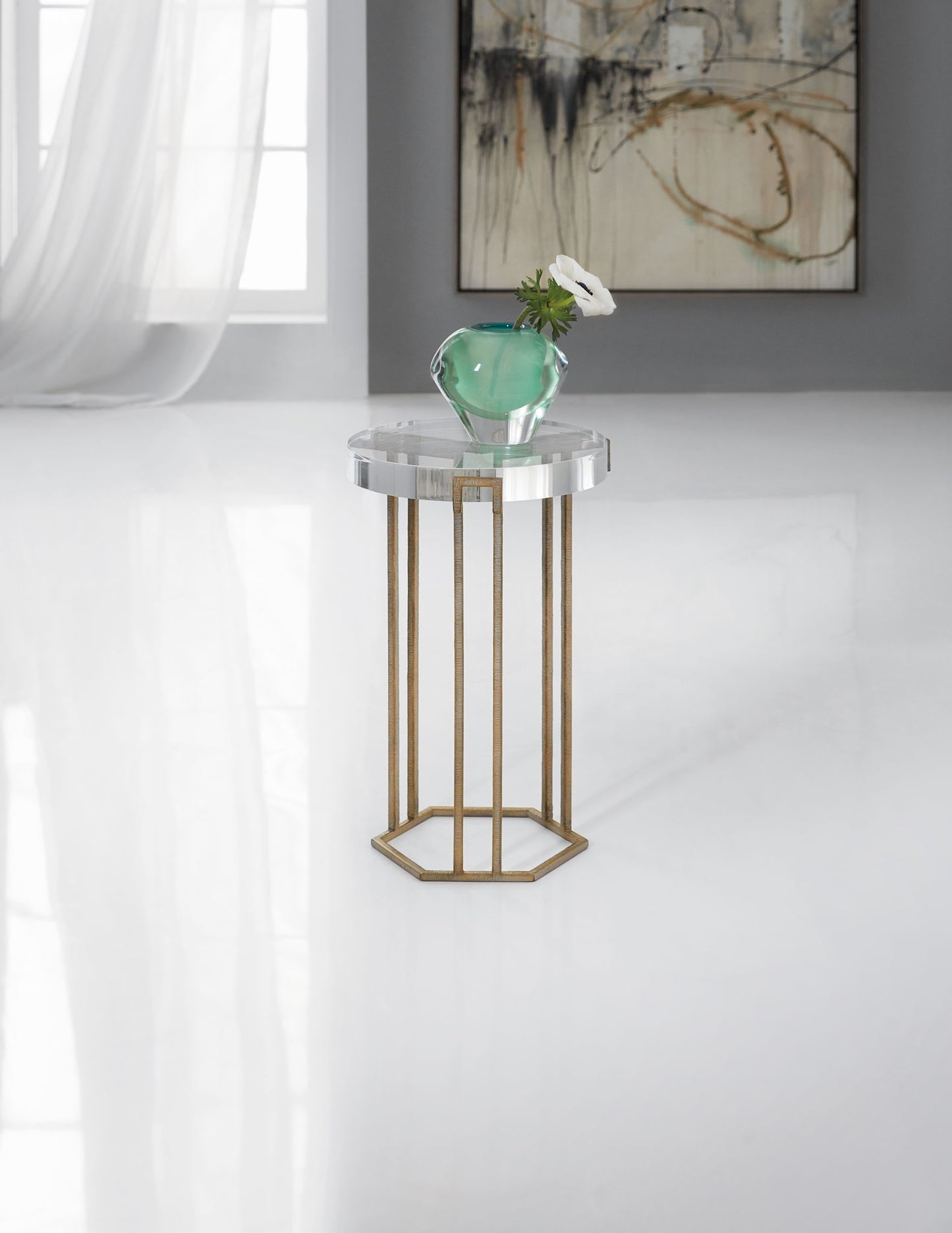 Melange - Grove Round End Table - Dark Brown