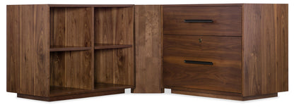 Elon - Bunching Short Bookcase - Dark Brown