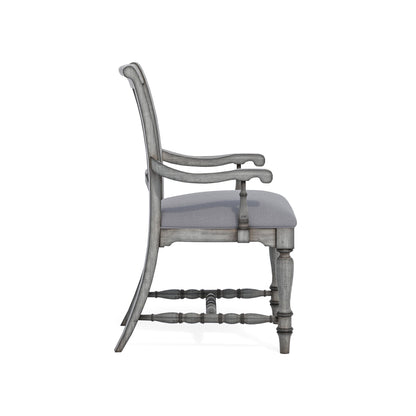 Plymouth - Upholstered Arm Dining Chair (Set of 2) - Gray
