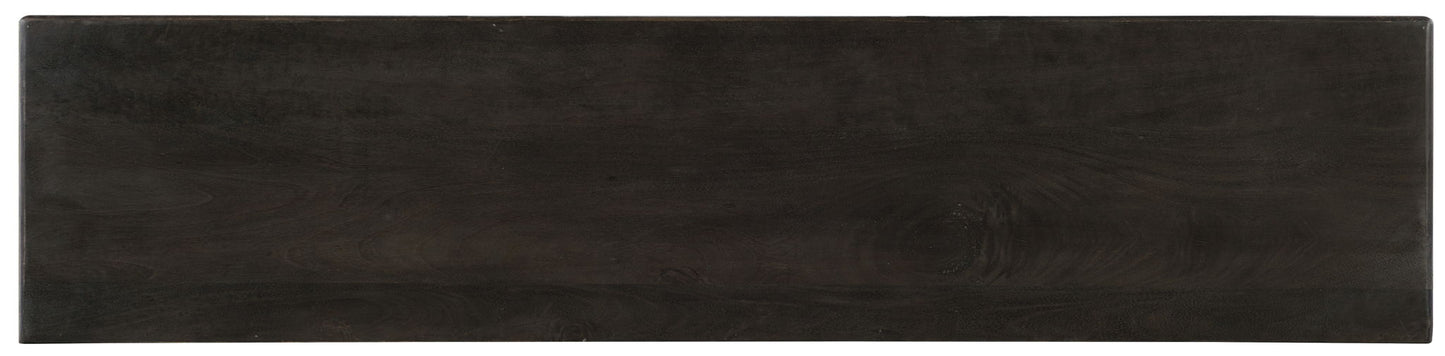Commerce And Market - Shimmer 3-Door Credenza - Dark Gray / Pearl Silver