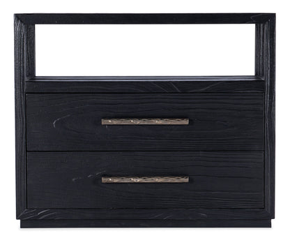 Linville Falls - Shou Sugi Ban 2-Drawer Nightstand - Black