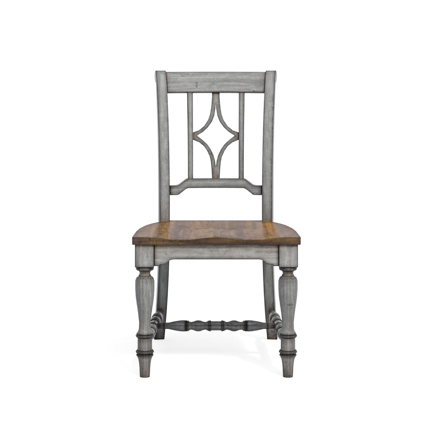Plymouth - Dining Chair (Set of 2) - Gray / Dark Brown