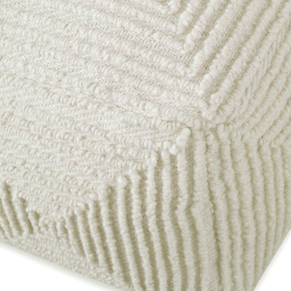 Sovanna - Geometric Pouf - Beige