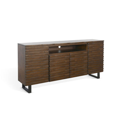 Homestead - Sled 72" Media Console - Tobacco Leaf