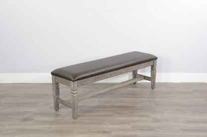 Homestead Hills - Cushioned Bench - Tobacco Leaf / Alpine Gray