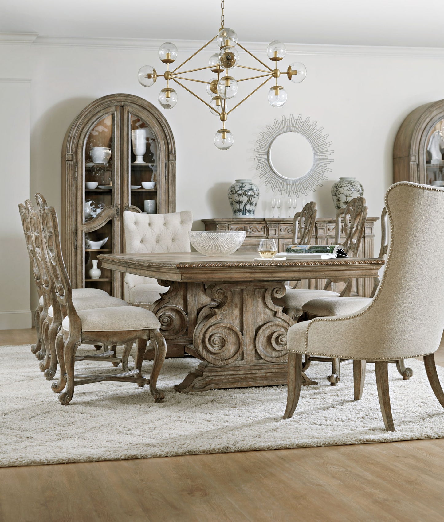 Castella - Tufted Dining Chair - Beige / Light Brown